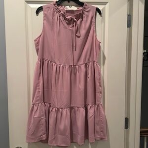 Kirundo - Dusty Rose Front Tie Dress